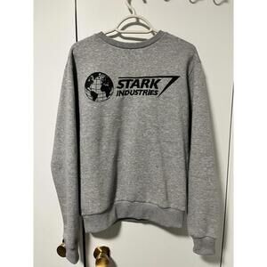 Disney Marvel Stark Industries Embroidered Crewneck Unisex Sz. Medium Gray